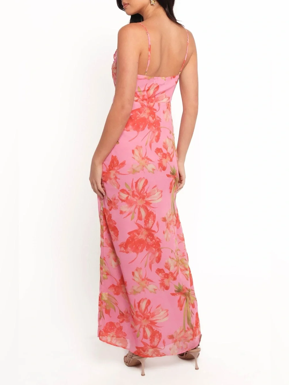 Petal and Pup Charli Pink Floral Tropical Print Slip Midi Dress NWT XS - Picture 2 of 15